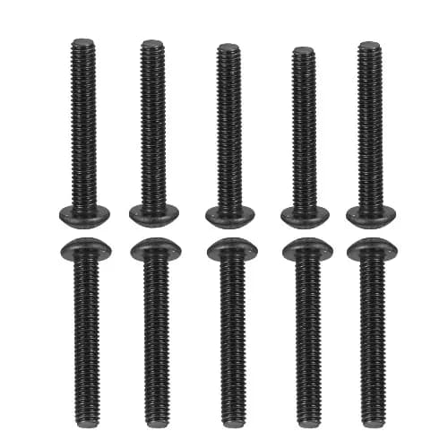 M3*30 mm Grade Round Head Hex Socket head Cap Screws carban Steel Black (Pack of 10pcs )
