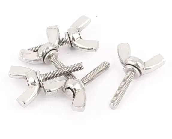 M4 × 20 mm Galvanized Butterfly Hand-Tightening Screw (Pack of 10pcs)