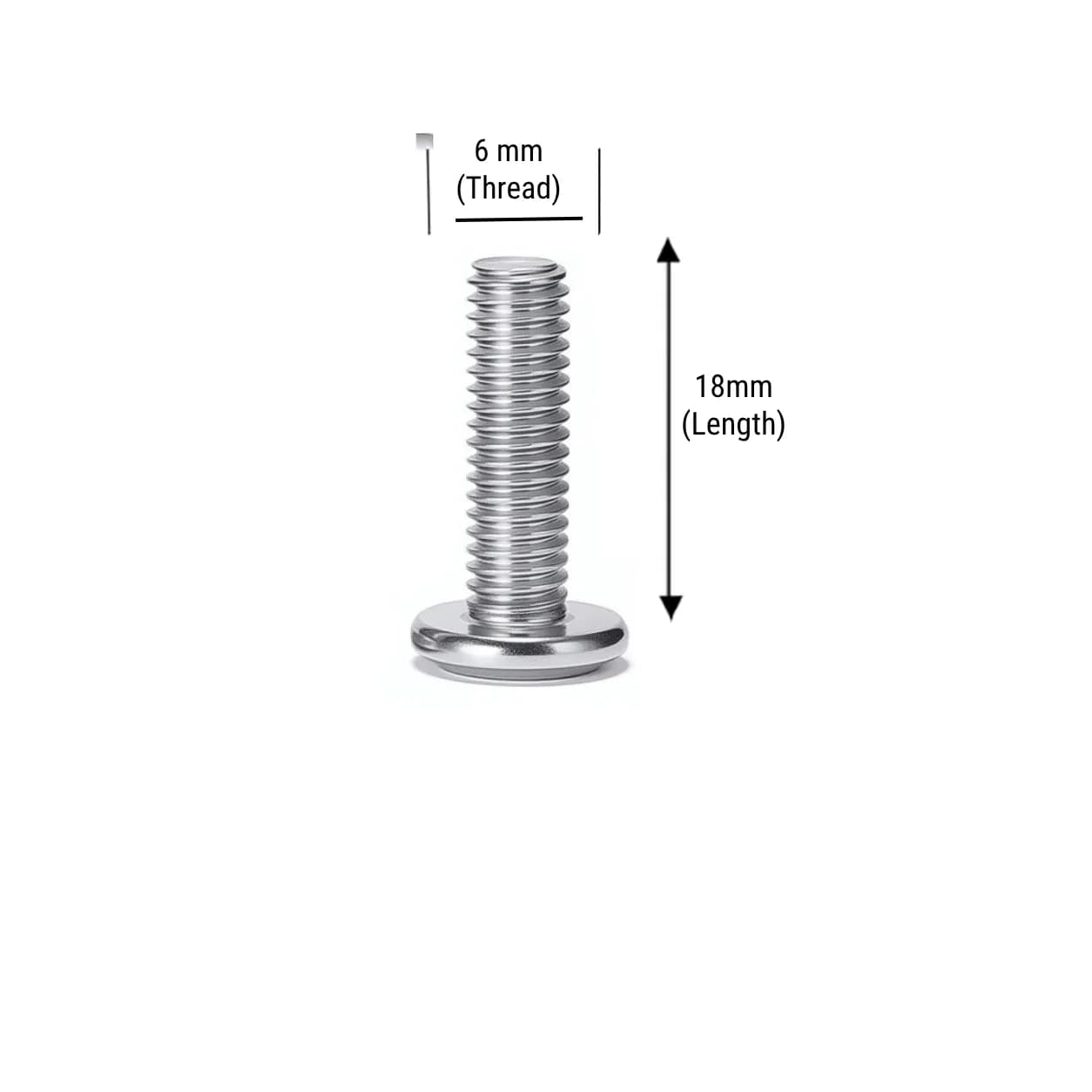 M6 × 18 mm Flat Head Countersunk Hex Socket Screw(Pack of 10pcs)