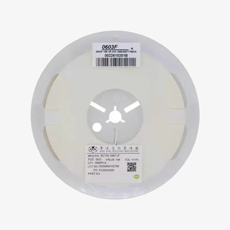 330 Ohm 1/10W Resistor Reel - 0603 SMD Package 5% Tolerance (5000 Resistors)