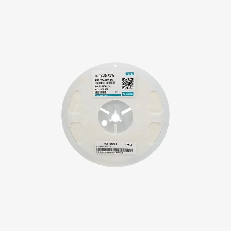 47K Ohm 1/4W Resistor Reel - 1206 SMD Package 5% Tolerance (5000 Resistors)