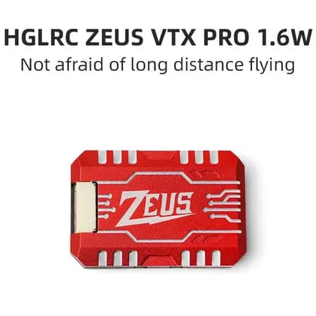 HGLRC Zeus VTX Pro 1.6W 5.8GHz 40CH Adjustable FPV Transmitter with Adapter Cable