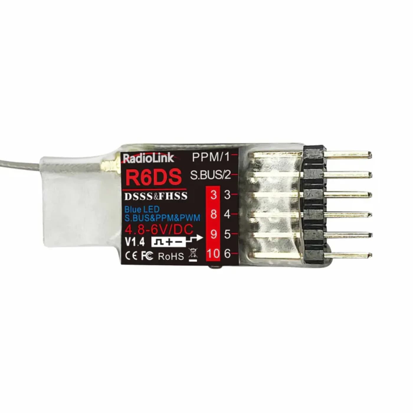 Radiolink R6DS 6/10 Channels 2.4GHz RC Receiver