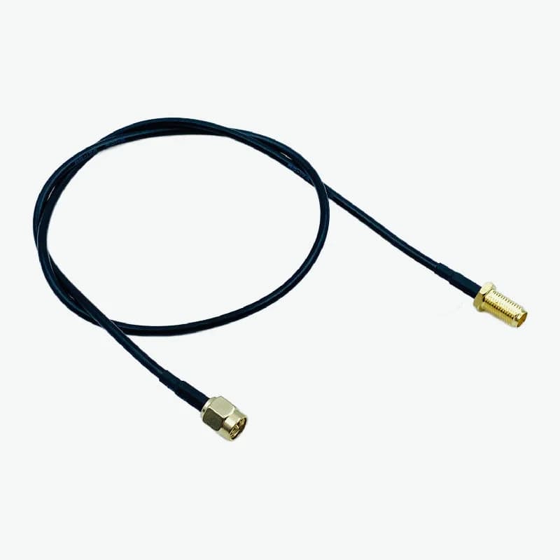 AntennaHome AHCG.RG174RJ L1000 6GHz 1.13mm SMA-KR to SMA-J Cable Assembly - 1000mm