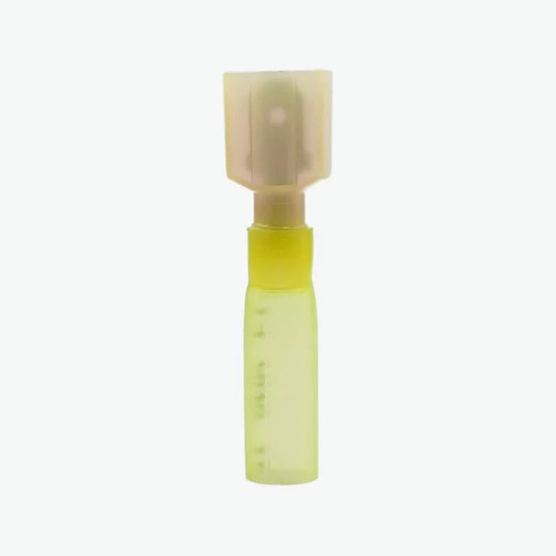 HMDFNY5.5-250 Brass Female Insulated Spade Joint Cable Wire Connector 4.0-6.0 sqmm (12-10 AWG) - Yellow