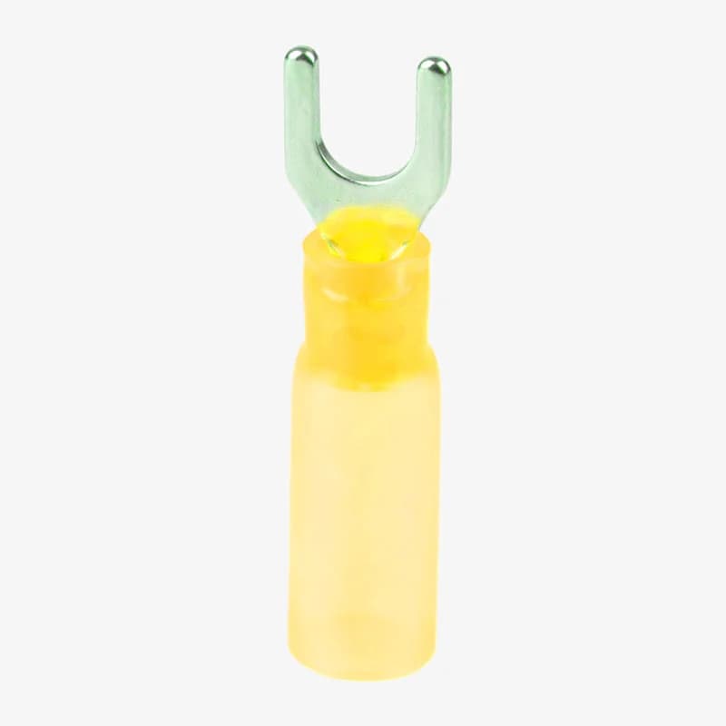 HSV5.5-5 Hard Plastic Insulated Spade Crimp Connector 4.0-6.0 sqmm (12-10 AWG) - Yellow