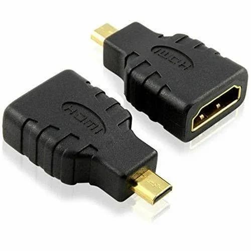 BLACK CROWN Gold Plated Mini HDMI to HDMI Adapter Male to Female Converter for HDTV 1080p HDTV