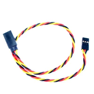 SafeConnect Twisted 30CM 22AWG Servo Lead (JR) Extension Cable with Hook