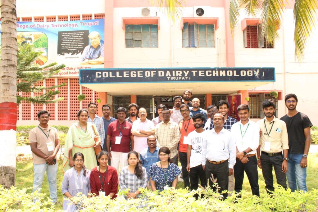 RKVY RAFTAAR Field visit to College of Dairy Technology, Tirupati through ANGRAU Poshan Incubator, AP.