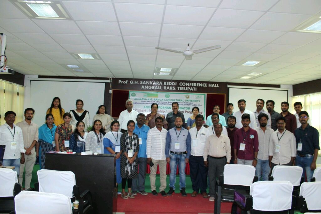 RKVY-RAFTAAR Training Program Inauguration at ANGRAU Poshan Incubator, Tirupati, AP.