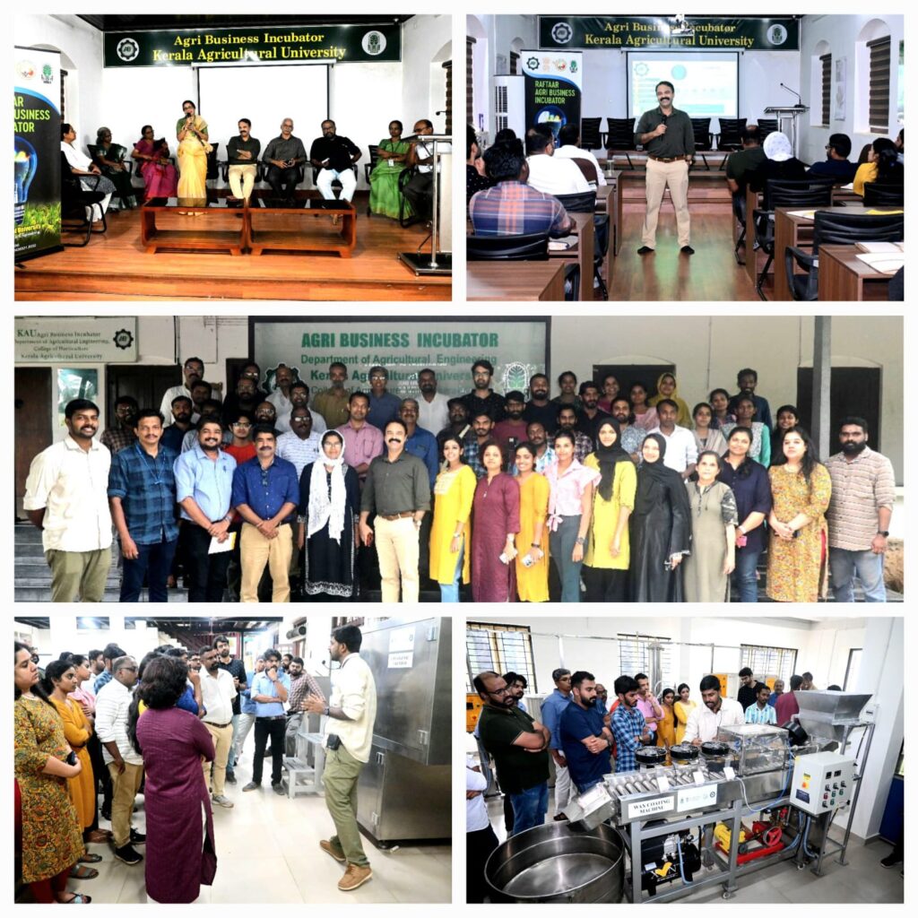 RKVY-RAFTAAR Training Program at RAFTAAR Agri Business Incubator, KAU, Thrissur.