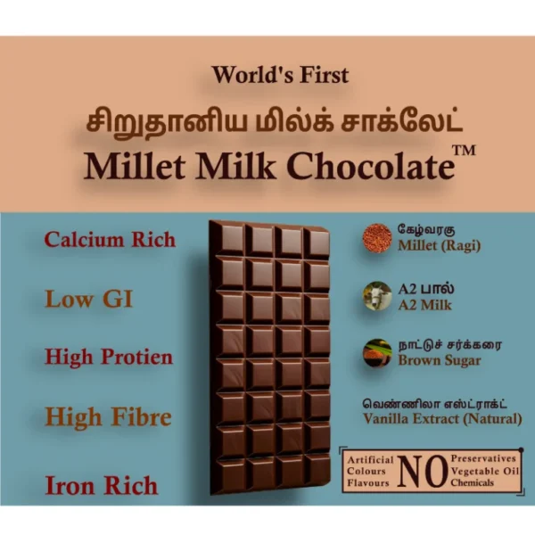 Millet Marvella – Millet Milk Chocolate with Blueberry | 70g - Image 6
