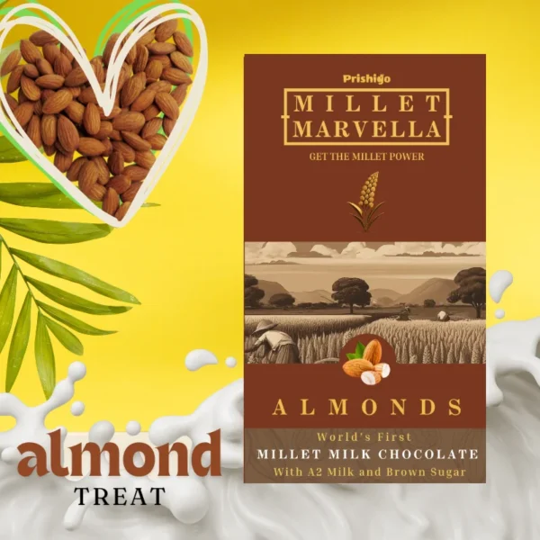 Millet Marvella – Millet Milk Chocolate with Almonds | 70g