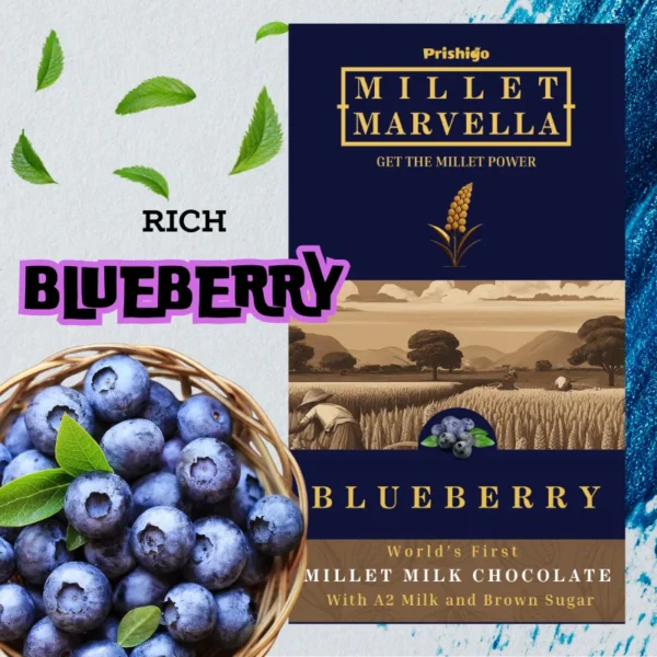 Millet Marvella – Millet Milk Chocolate with Blueberry | 70g