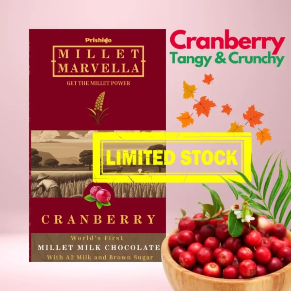 Millet Marvella – Millet Milk Chocolate with Cranberry | 70g