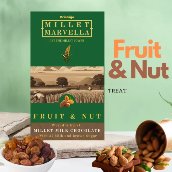 Millet Marvella – Millet Milk Chocolate with Fruit & Nut | 70g