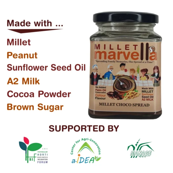 Millet Marvella – Choco Millet Spread and Millet Walnut Spread Combo Pack – 2x230g - Image 2