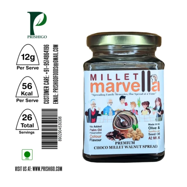 Millet Marvella – Choco Millet & Walnut Spread (230g) - Image 4