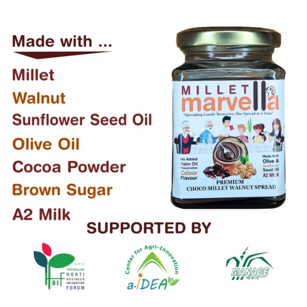 Millet Marvella – Choco Millet Spread and Millet Walnut Spread Combo Pack – 2x230g - Image 4