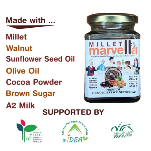 Millet Marvella – Choco Millet & Walnut Spread [PREMIUM OFFER] 2x230g - Image 3