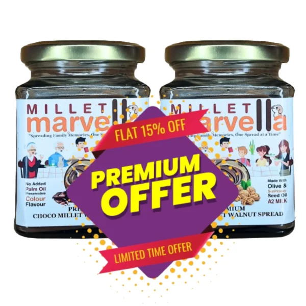 Millet Marvella – Choco Millet & Walnut Spread [PREMIUM OFFER] 2x230g