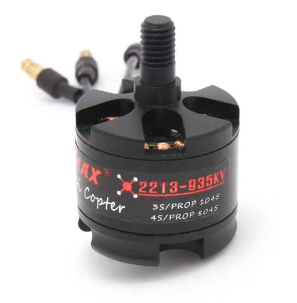 EMAX MT2213 935KV Brushless DC Motor ? Black Cap (CW Motor Rotation) With Prop1045 Combo (Original) - Image 2