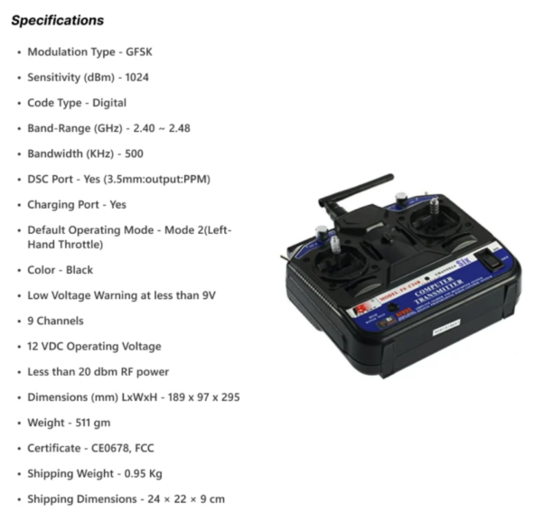 Flysky FS-i6X 2.4GHz 6CH AFHDS 2A RC Transmitter With FS-iA10B 2.4GHz 10CH Receiver - Image 8