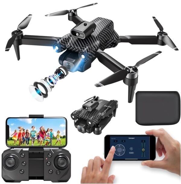 NIMBUS PRO X STEALTH Drone – 4K Camera, Wi-Fi FPV, 1080P HD, Dual Foldable, RC Drone with Altitude Hold, Headless Mode, Visual Positioning, Auto Return & App Control | Lofty Agrotech