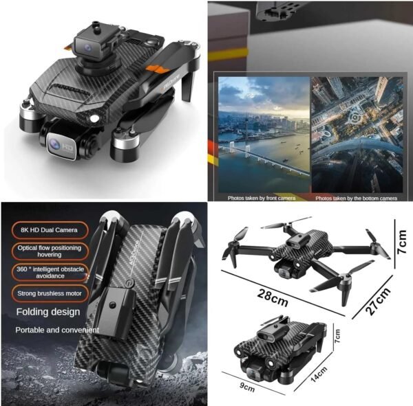 NIMBUS PRO X STEALTH Drone – 4K Camera, Wi-Fi FPV, 1080P HD, Dual Foldable, RC Drone with Altitude Hold, Headless Mode, Visual Positioning, Auto Return & App Control | Lofty Agrotech - Image 7