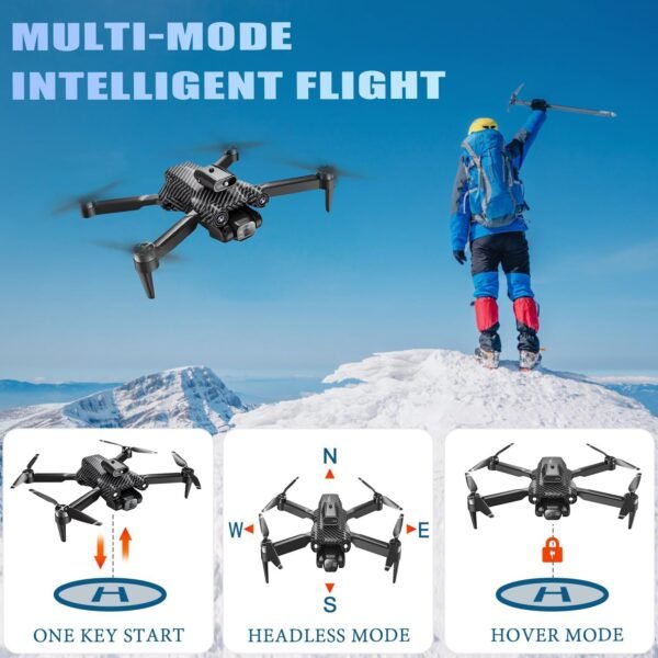 NIMBUS PRO X STEALTH Drone – 4K Camera, Wi-Fi FPV, 1080P HD, Dual Foldable, RC Drone with Altitude Hold, Headless Mode, Visual Positioning, Auto Return & App Control | Lofty Agrotech - Image 8