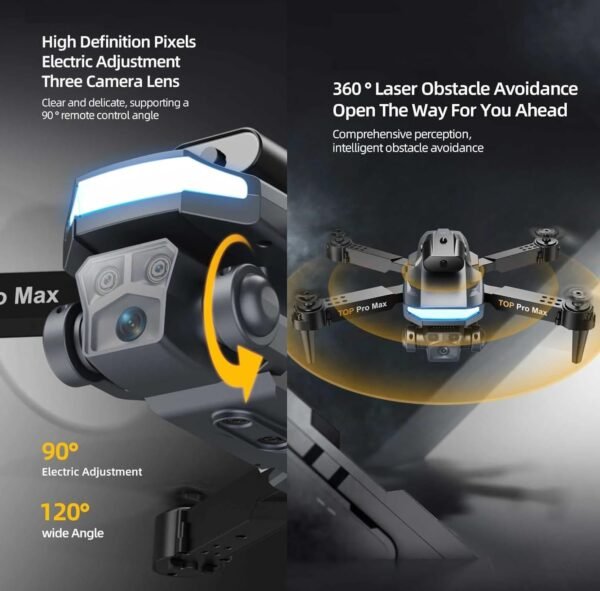 NIMBUS PRO X VISION Drone – 4K Camera, Wi-Fi FPV, 1080P HD, Dual Foldable, RC Drone with Altitude Hold, Headless Mode, Visual Positioning, Auto Return & App Control | Lofty Agrotech - Image 2