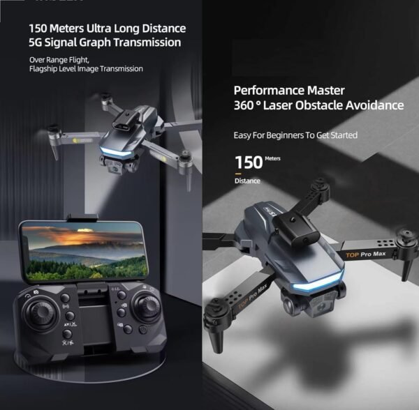 NIMBUS PRO X VISION Drone – 4K Camera, Wi-Fi FPV, 1080P HD, Dual Foldable, RC Drone with Altitude Hold, Headless Mode, Visual Positioning, Auto Return & App Control | Lofty Agrotech - Image 4