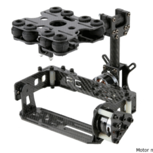 Shock Absorbing 2 Axis Brushless Gimbal Kit for Card Type Cameras – Carbon Fiber Version