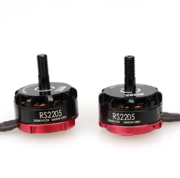 EMAX RS2205 KV2300 Brushless DC Motor for FPV Racing Drone – Red Cap (CCW Motor Rotation) - Image 3