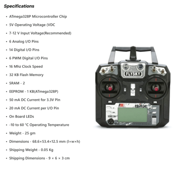 Flysky FS-i6X 2.4GHz 6CH AFHDS 2A RC Transmitter With FS-iA10B 2.4GHz 10CH Receiver - Image 7