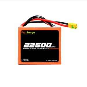 Pro-Range INR 21700 P45B 22.2V 22500mAh 6S5P 180A/225A Discharge Li-ion Drone Battery Pack with Amass XT90S Anti-Spark
