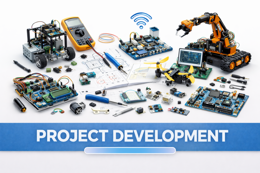 Project development in robotics, IoT, drone and electronics technologies by LOFTY INNOVATIONS